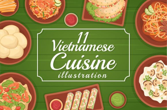 11 Vietnamese Food Illustration
