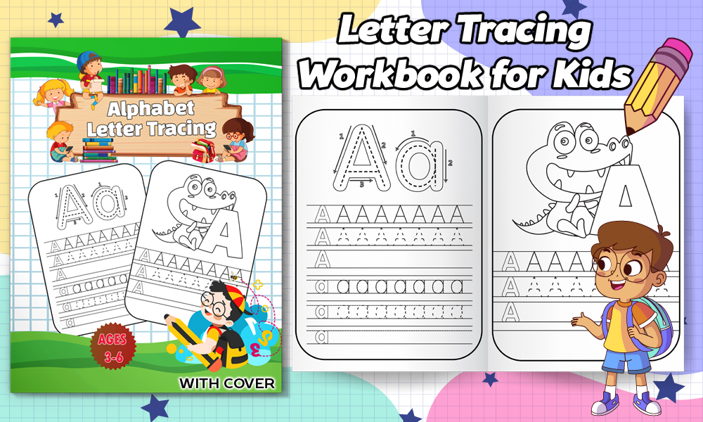Alphabet Letter Tracing Book with Cover Graphic by Tabbai Design ...