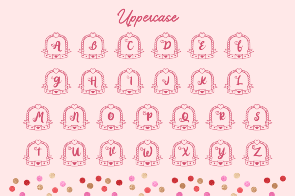 Asmara Valentine Monogram Font - Preview 4