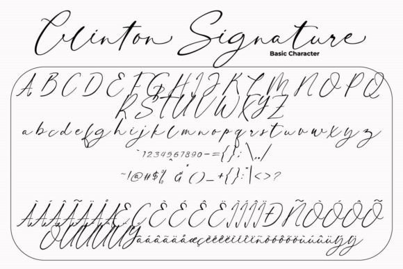 Clinton Signature Font - Preview 1