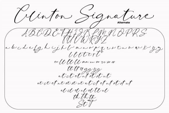 Clinton Signature Font - Preview 2