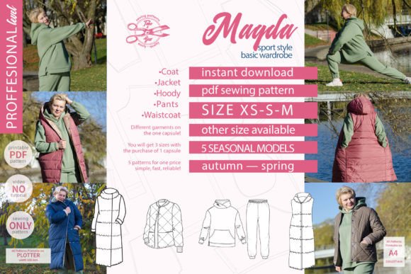 Coat Jacket Hoody Pants Vest Patterns