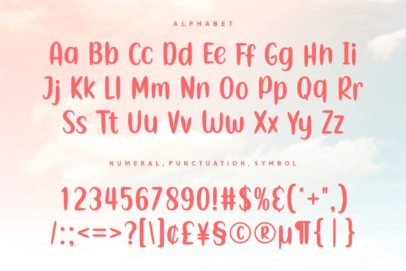Cute Meira Font PNG with transparent background - Preview 5