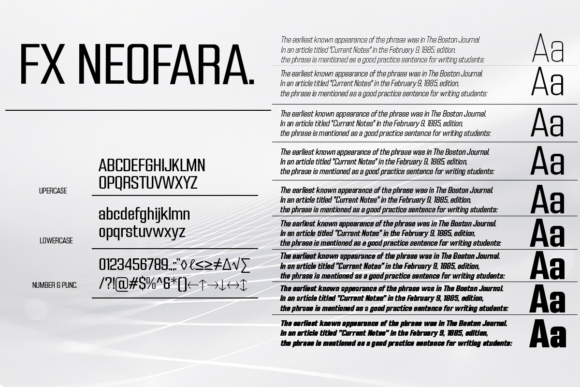 Fx Neofara Font PNG with transparent background - Preview 2