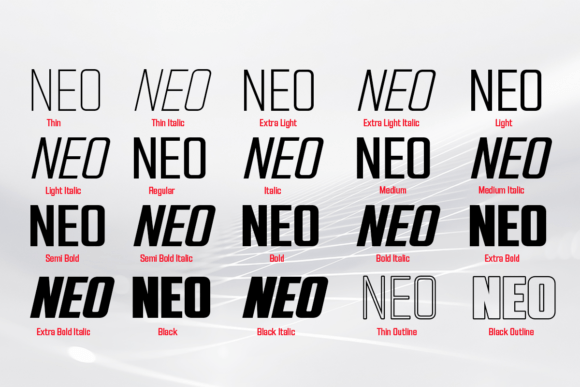 Fx Neofara Font PNG with transparent background - Preview 3