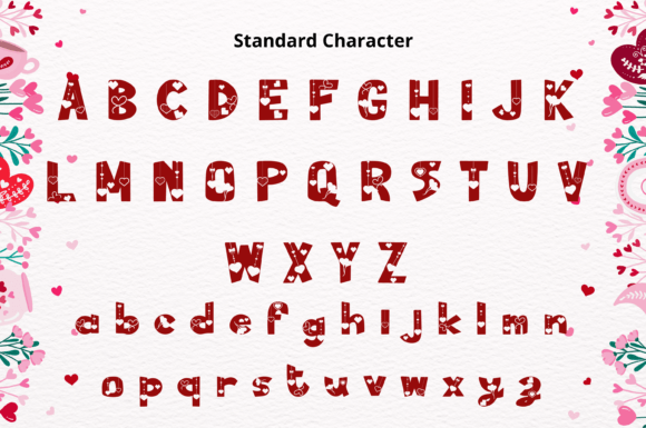Jolly Heart Font PNG with transparent background - Preview 1