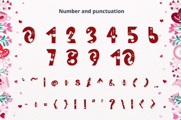 Jolly Heart Font PNG with transparent background - Preview 2