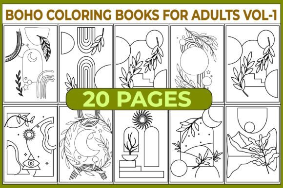 Minimalist Boho Coloring Book for Adults
