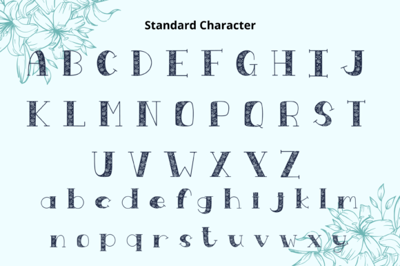 Organic Flora Font PNG with transparent background - Preview 1
