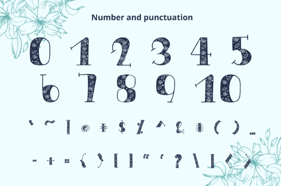 Organic Flora Font PNG with transparent background - Preview 2