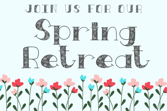 Organic Flora Font PNG with transparent background - Preview 4
