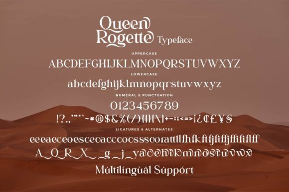 Queen Rogette Font PNG with transparent background - Preview 6
