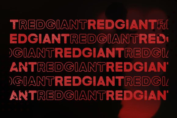 Red Giant Font PNG with transparent background - Preview 3