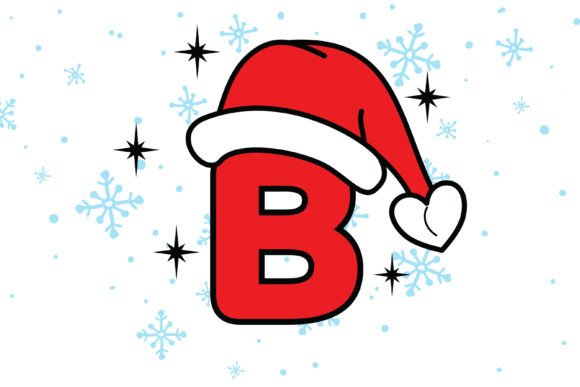 Santa Beanie Christmas Font PNG with transparent background - Preview 3