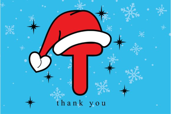 Santa Beanie Christmas Font PNG with transparent background - Preview 4