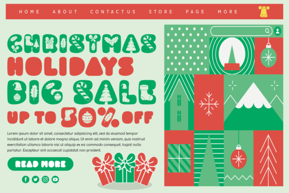 Santa Hopes Font PNG with transparent background - Preview 4