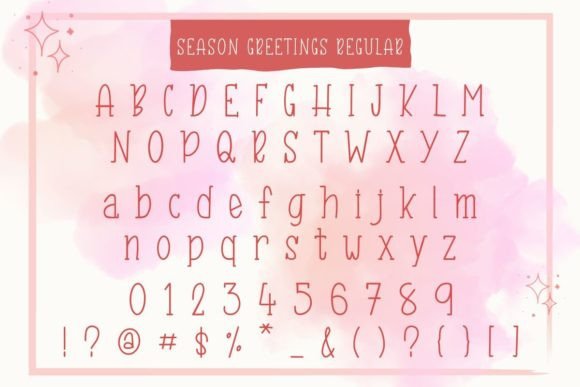 Season Greetings Font PNG with transparent background - Preview 3