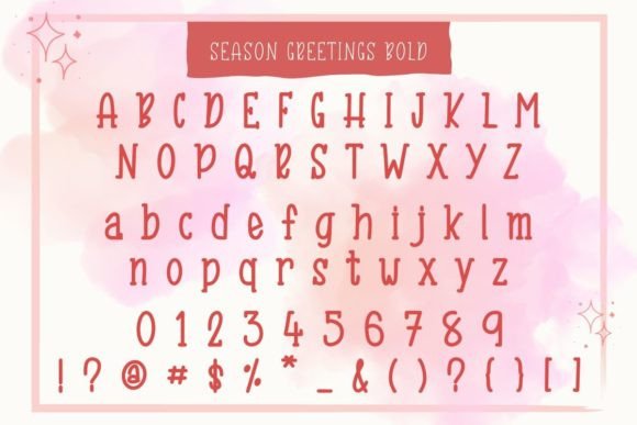Season Greetings Font PNG with transparent background - Preview 4