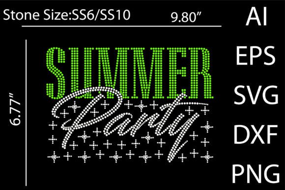 Summer Party Rhinestone Templates Grafika Projekty Koszulek Przez betruthful