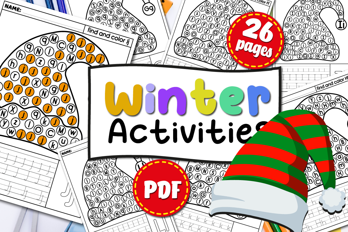 A-Z Alphabet Letter Tracing | Winter Graphic by MOF92 · Creative Fabrica