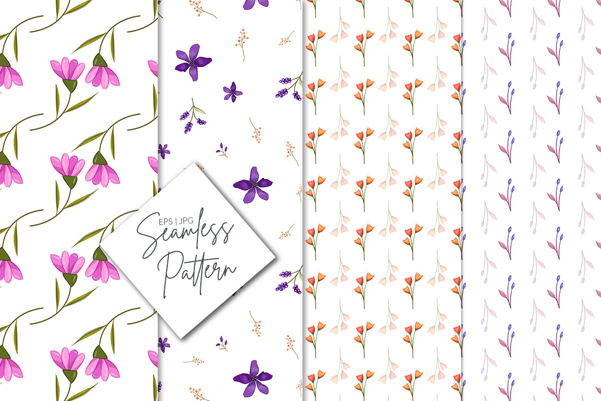 Flower Seamless Pattern Vol.44 Graphic by IkkiloDesign · Creative Fabrica