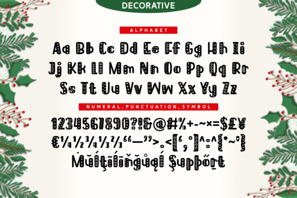 Greetings Christmas Font PNG with transparent background - Preview 6