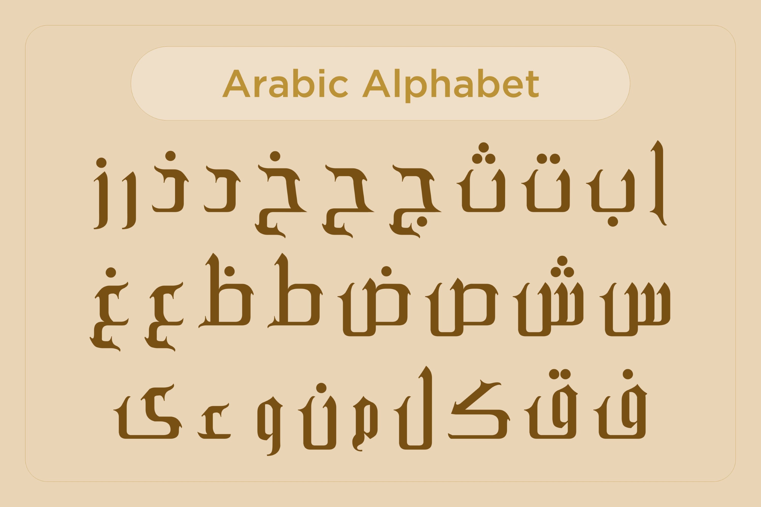 Kofi Font Arabic Alphabets Graphic by shahsoft · Creative Fabrica font preview