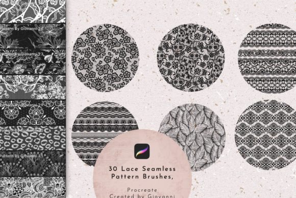 Lace Procreate Brush Bundle, Fashion