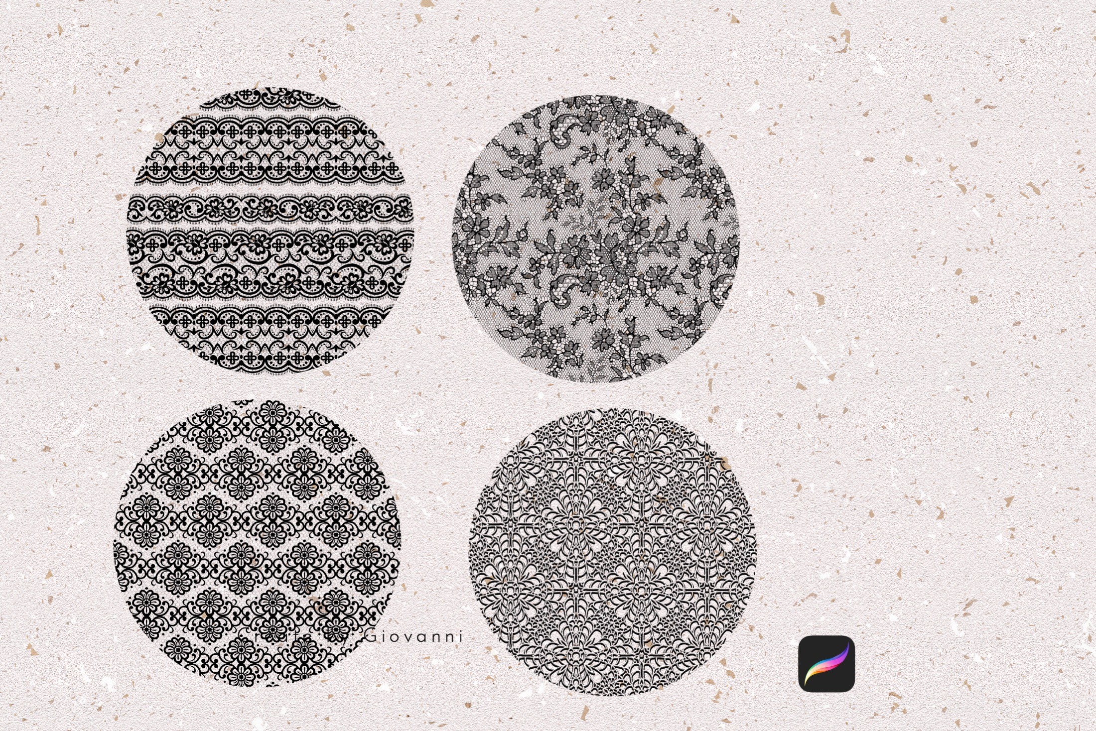 Lace Procreate Brush Bundle, Fashion - photo 6