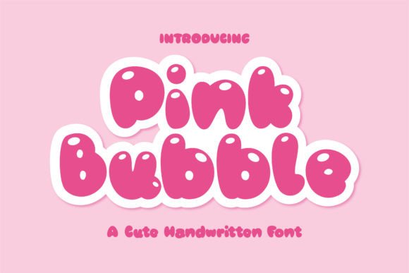 Pink Bubble Display Font By GoodMoodType