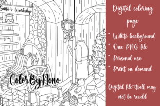 Santa’s Workshop Coloring Page Graphic by TheChristmasLady · Creative ...