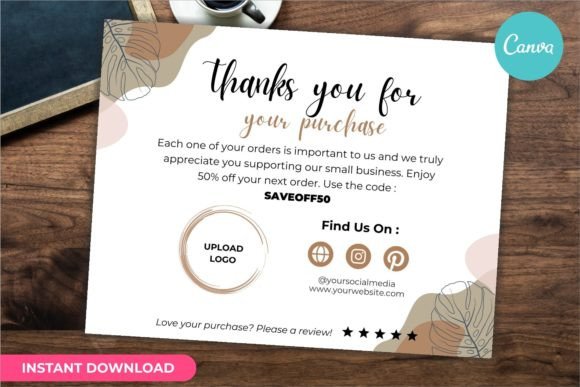 Thank You Card Business Template Canva