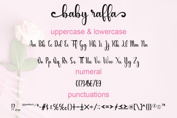 Baby Raffa Font PNG with transparent background - Preview 4
