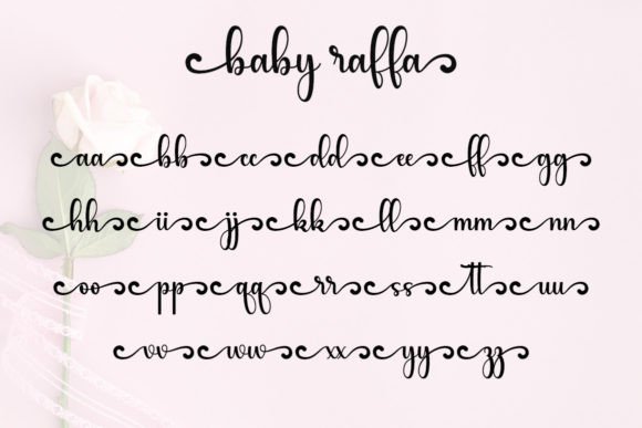 Baby Raffa Font PNG with transparent background - Preview 5