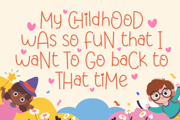 Childish Moment Font PNG with transparent background - Preview 3