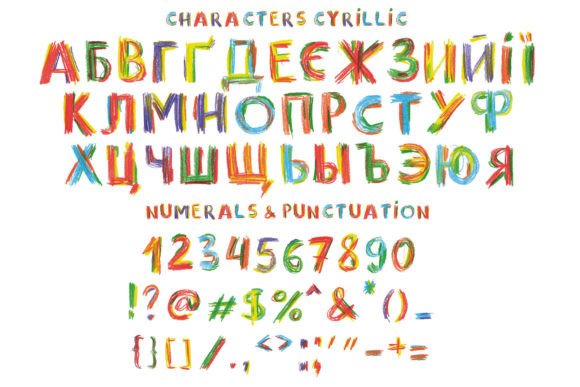 Happy Pencil Font PNG with transparent background - Preview 2