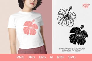 Hibiscus Flower SVG DXF Graphic by Yamurchik · Creative Fabrica