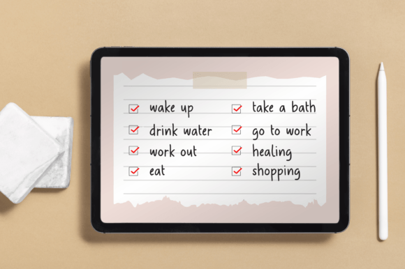 Joyline Notes Font PNG with transparent background - Preview 2