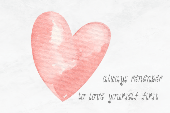 Love Heart Font PNG with transparent background - Preview 1