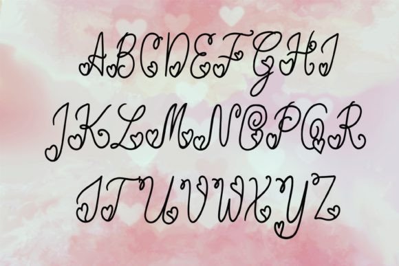 Love Heart Font font preview - 4