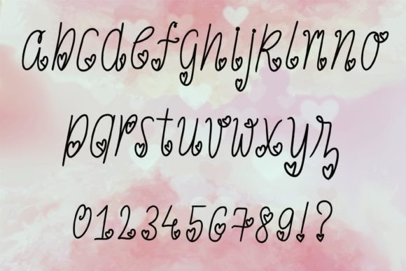 Love Heart Font font preview - 5