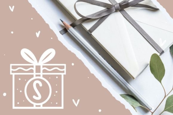 Monogram Gift Box Font PNG with transparent background - Preview 3