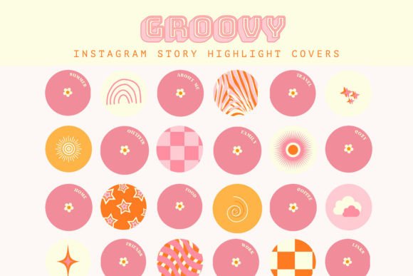 Pink Retro Instagram Highlight Covers