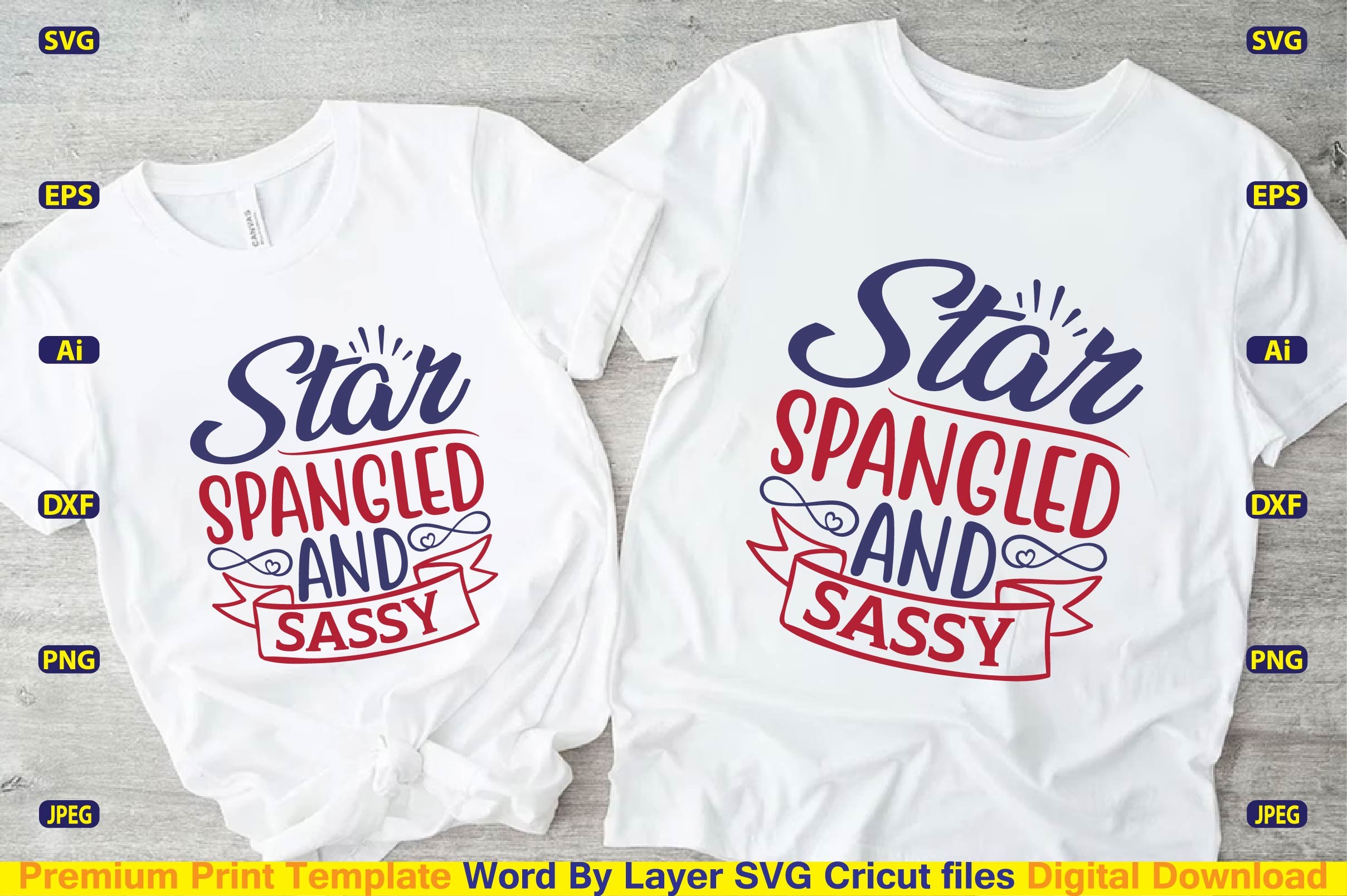 Star Spangled and Sassy SVG Cut File Graphic by CraftArt24 · Creative ...