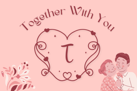 Curly Valentine Monogram Font - Preview 2