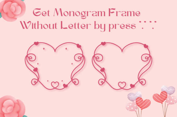 Curly Valentine Monogram Font - Preview 3