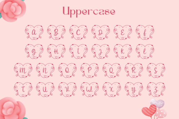 Curly Valentine Monogram Font - Preview 4