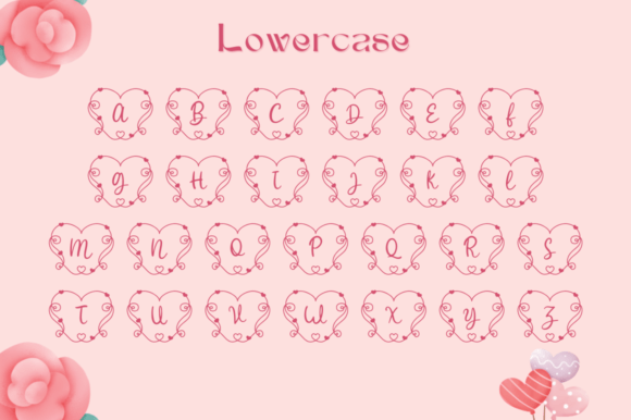 Curly Valentine Monogram Font - Preview 5