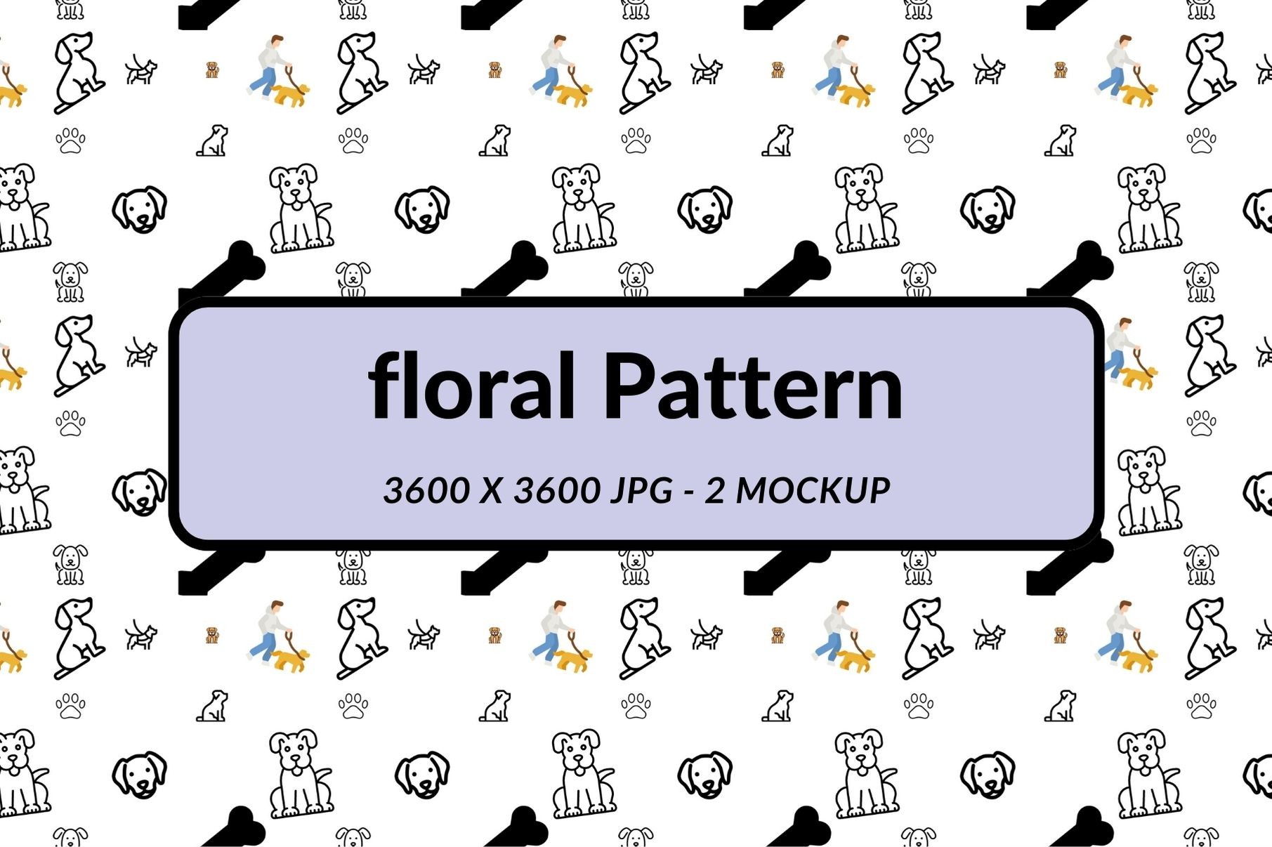 Dog Pattern Graphic by TNI House · Creative Fabrica