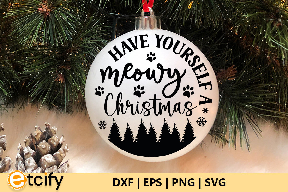 Have Yourself a Meowy Christmas Round Graphic by etcify · Creative Fabrica